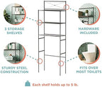 Zenna Home Over the Toilet Storage Shelf Space Saver, Behind Toilet Bathroom Organizer and Storage, Metal Bathroom Organizer with 3 Shelves, Oil Rubbed Bronze - Image 4