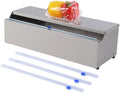 Stainless Steel Food Wrap Dispenser - 18” Commercial Stretch Film Packing Machine with Slide Cutter by GREENALOOOfficial
