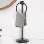 Hoimpro Hand Towel Holder Stand Free Standing Towel Bar Matte Black by Hoimpro