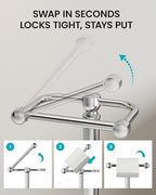 Chrome Toilet Paper Holder Stand Freestanding, Weighted Base, 22 Inch - Image 4