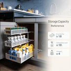 3-Tier Under Sink Organizer, Pull-Out Drawers, 1-Pack White - Image 4
