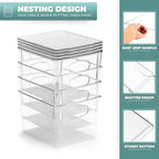 Sorbus Clear Toy Storage Bins with Lids, Stackable (Medium, 4 Pack) - Image 6