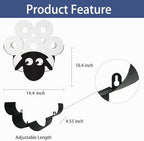 Funny Sheep Toilet Tissue Holder,Animal Paper Holders,Decorative Metal Papers Holder,Funny Toilet Animal Storage for Bathrooms,Bathroom Paper Organizer for Extra 8 Rolls Wall Mounted Art Decor - Image 2