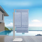 Livabber Standing Towel Rack, 304 Stainless Steel 2-Tier Towel Holder Stand with Marble Base, Modern Stylish Tall Shower Towel Bar for Bathroom Accessories, Pool（Brushed Nickel） - Image 6