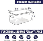 Clear Plastic Storage Bins with Lids, Perfect for Kitchen Organization or Pantry Organization and Storage, Stackable Fridge Organizer Bins, Storage Containers for Organizing, Cabinet Organizers - Image 2