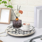 Reallnaive Mother of Pearl Lazy Susan, Round, Floral - Image 3