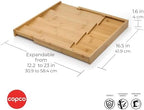 Copco Bamboo Expandable Spice Organizer Drawer and Counter Lazy Susan Turntable Style Tiered Rack - Adjustable 4-Tier Natural Wood Kitchen Spice Storage Organizer for Cabinet, Pantry, or Bathroom - Image 2