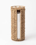 Extra Toilet Paper Storage with Lid and Liner Holds 3-4 MEGA Rolls, Seagrass Ratten Toilet Paper Holder Free Stand Decorative Boho Covered Enclosed Tissue Organizer for Bathroom by Tadacumir