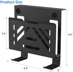 MAXECHO Desk Side Storage, Under Desk Laptop Mount, Table Side Hanging File Organizer, No Drill Clamp On Cable Management Tray, Laptop Holder with 2 Hooks for Office and Home, Load 22 Lbs - Image 4