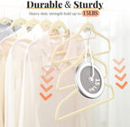 Velvet Felt Stackable Hangers 50 Pack, Thin & Space Saving, Ivory - Image 2