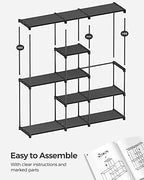 SONGMICS Portable Closet, Storage Organizer, 71.7 x 16.9 x 71.7 Inches - Image 7