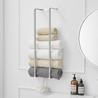BWE Brushed Nickel Towel Rack Bathroom 28" Towel Holder for Rolled Towels by BWE
