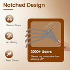 Velvet Shirt Hangers 50 Pack, No Shoulder Bumps for Clothes (Grey) - Image 6