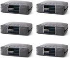 6 Pcs Cotton Canvas Sweater Storage Bag, 20"x14"x5" Closet Organizer Bag by Unknown