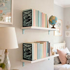 Peacoblue 5.3"x4.3"x7.9" Metal Bookends, Heavy Duty Book Ends for Shelves - Image 6