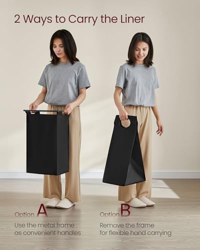 VASAGLE Laundry Hamper with Shelf, 5 Pull-Out Bags, 5 x 10.6 Gallons (40L) - Image 6