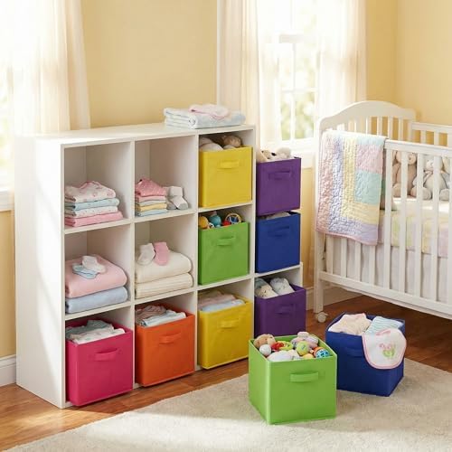 Hillban 24 Pcs Storage Cubes 11'' Collapsible Storage Bins Bulk, Multicolor - Image 6