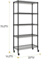 Golpart Shelves Storage Shelf Wire Closet Bathroom Organizers Metal Pantry - Image 2