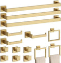 15-Piece Brushed Gold Bathroom Accessories Set 23.6 Inch Towel Bar Set. by PNWNNHInc