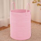 JMvicyroam 100L Cotton Rope Laundry Basket Hamper, Pink by JMvicyroam