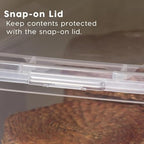 5 Qt Stackable Plastic Storage Bins with Lids 20 Pack Clear Plastic Storage Containers Durable Nestable Containers - Image 3