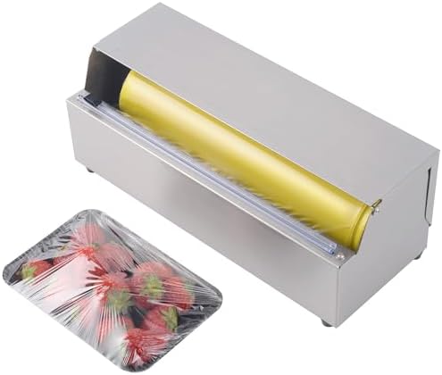 12 Inch Plastic Wrap Dispenser with Cutter - Drop-in Stainless Steel Foil Organizer Fits 12 Inch Rolls, Space-Saving Cling Film Holder for Home Kitchen and Small Bakery - Image 5