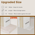 Fun Memories 55 Inch Long Floating Shelves for Wall, 55x9.3 Large Floating Shelf for Bedroom, Kitchen, Bathroom, Wall Mounted Rustic Wood Shelves with Invisible Bracket for Books, Decor, Brich - Image 5