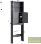 Over the Toilet Storage Cabinet, 75 in Bathroom Cabinet, Grey - Image 2