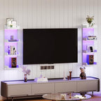 HOOBRO Floating Wall Shelves with LED Lights, Floating Shelf Wall Mounted - Image 2