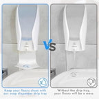 10PCS Dispenser Drip Tray Wall Mount Soap Dispenser Bracket,Laundry Detergent Drip Catcher Prevent Dripping and Spraying, Easy to Clean(White) - Image 2