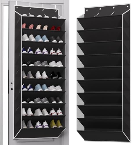 TAHAVICE 10-Tier Over The Door Shoe Organizer, Heavy Duty Hanging Storage by TAHAVICE