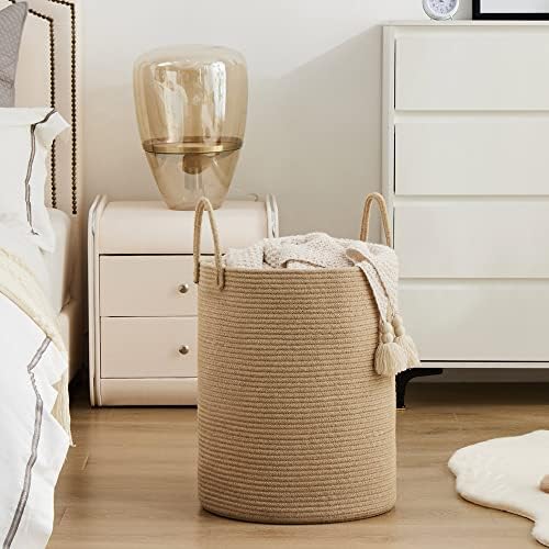 YOUDENOVA Jute Rope Laundry Hamper Basket, 58L Blanket Basket for Nursery - Image 6