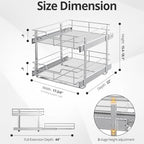 Pull Out Cabinet Organizer,17¾'' Slide Out Kitchen Organizers and Storage - Image 4
