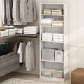 Furinno Reed Closet Organizers and Storage, 5-Tier Closet Organizer, Open Shelf Closet Storage, for Wardrobe, Bedroom, Living Room, White by Furinno-FitsYourSpaceFitsYourBudget