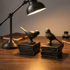 Dosker Bird Decorative Book Ends for Shelves (Retro Bronze) - Image 7