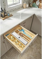 Rev-A-Shelf Trim-to-Custom-Fit Wooden Silverware Drawer Divider Organizer - Image 2