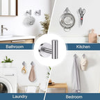 Brushed Nickel Bathroom Hardware Set, 5 Pieces Towel Bar Bathroom Accessories, Upgraded Toilet Paper Holder with Shelf Set, 23.6 Inch Towel Rack Towel Holder for Bathroom Wall - Image 5