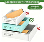 FJO 6 Pack Bamboo Drawer Dividers 4.65" High Adjustable from 17'' to 22'' - Image 6