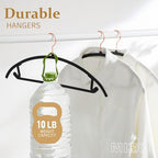 MIZGI Plastic Hangers 50 Pack, Patented Rounded Shoulder Sweater Hangers - Image 5
