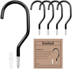 24 Pack Bike Rack Garage Hooks for Hanging, PVC Coated, Black by Unknown