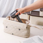 GISMTR Large Quilted Hair Tools Travel Bag for Hair Dryer Aesthetic Cute Dustproof Travel Organizer Flat Curling Iron Travel Organizer - Image 6