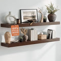 Homeforia 36 Inch Floating Shelves, High-End Solid Pine Wood, Set of 4 by Homeforia
