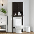 Spirich Over Toilet Storage Cabinet with Doors, Espresso Bathroom Organizer by SpirichLLC