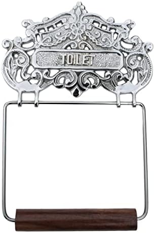 Renovators Supply Toilet Paper Holder - Antique Wall Mount Toilet Paper Holder - Sanitary Paper Holder - Vintage Bathroom Decor - Colonial Tissue Holder - Silver, Princess Crown, Pack of 1 by RenovatorsSupplyManufacturing