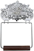 Renovators Supply Toilet Paper Holder - Antique Wall Mount Toilet Paper Holder - Sanitary Paper Holder - Vintage Bathroom Decor - Colonial Tissue Holder - Silver, Princess Crown, Pack of 1 by RenovatorsSupplyManufacturing