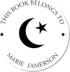 Personalized Home Book Stamper - Portable Pre-Inked Custom Made Library Stamp with Inspiring Star Crescent Design - Ideal Islamic Gift for Muslim Business Owners -Easy to Use for Personal Libraries - Image 4