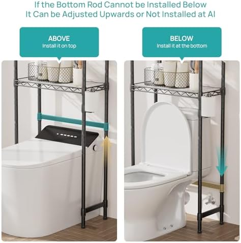 Over The Toilet Storage Shelf 3-Tier Bathroom Organizer and Storage Shelf - Image 6