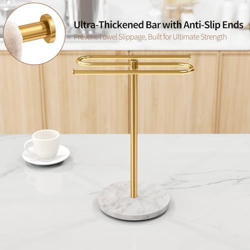 STWWO Kitchen Towel Holder for Countertop with Marble Base - Image 4
