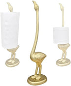 Flamingos Paper Towel Holder Cast Iron Paper Towel Holder Funny Toilet Paper Holder for The Floor or Counter in The Kitchen or Bathroom Bronze Rustic by mozhixue