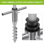 Beach Umbrella Sand Anchor for 1-2" Outdoor Umbrella Poles - Image 4